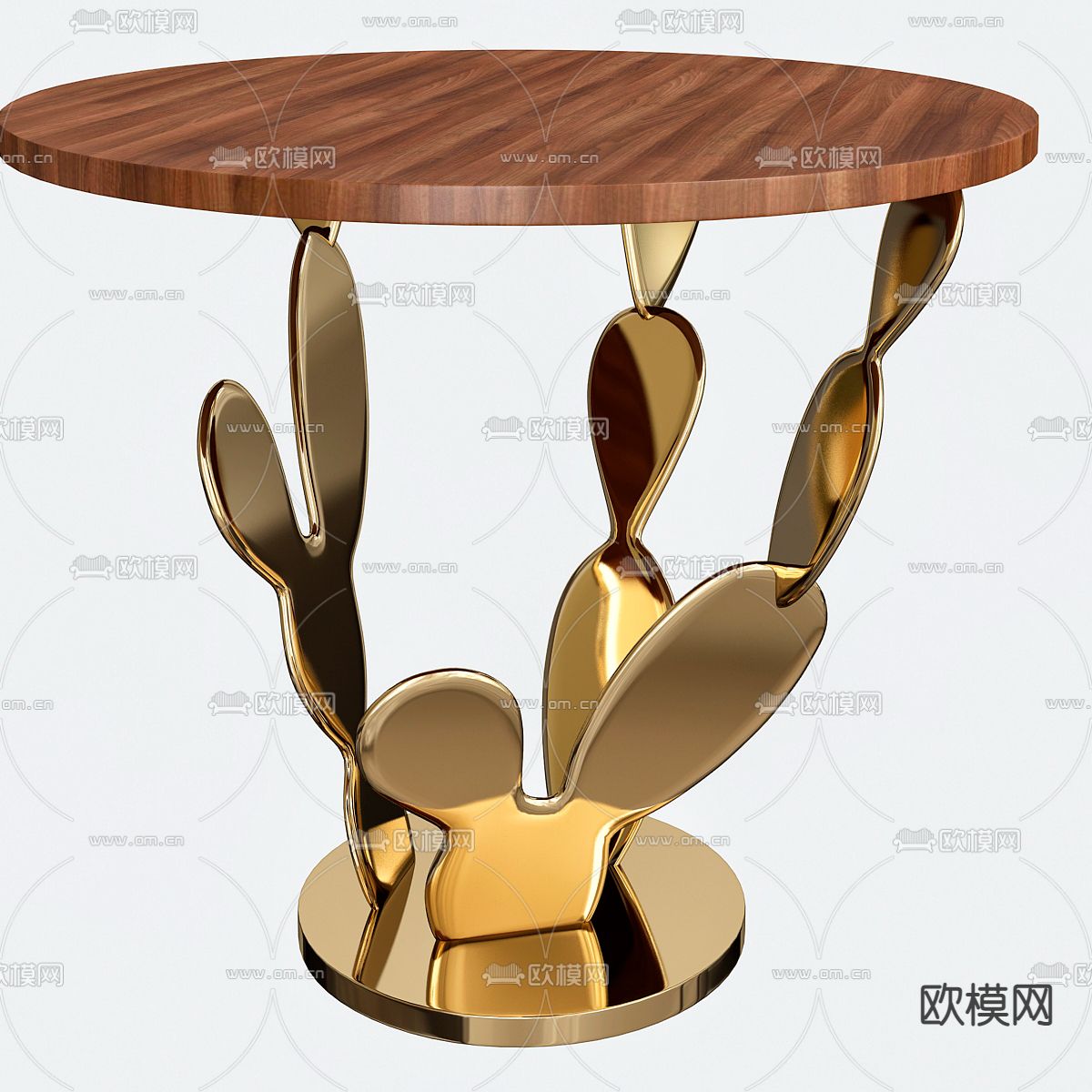 现代轻奢仙人掌圆几3d模型