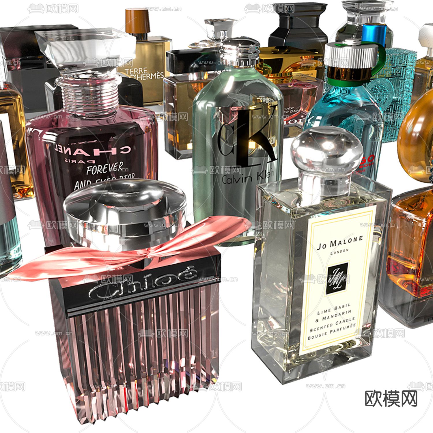 现代香水化妆品3d模型下载（渲染图3）