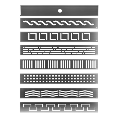  现代金属淋浴排水槽su模型 