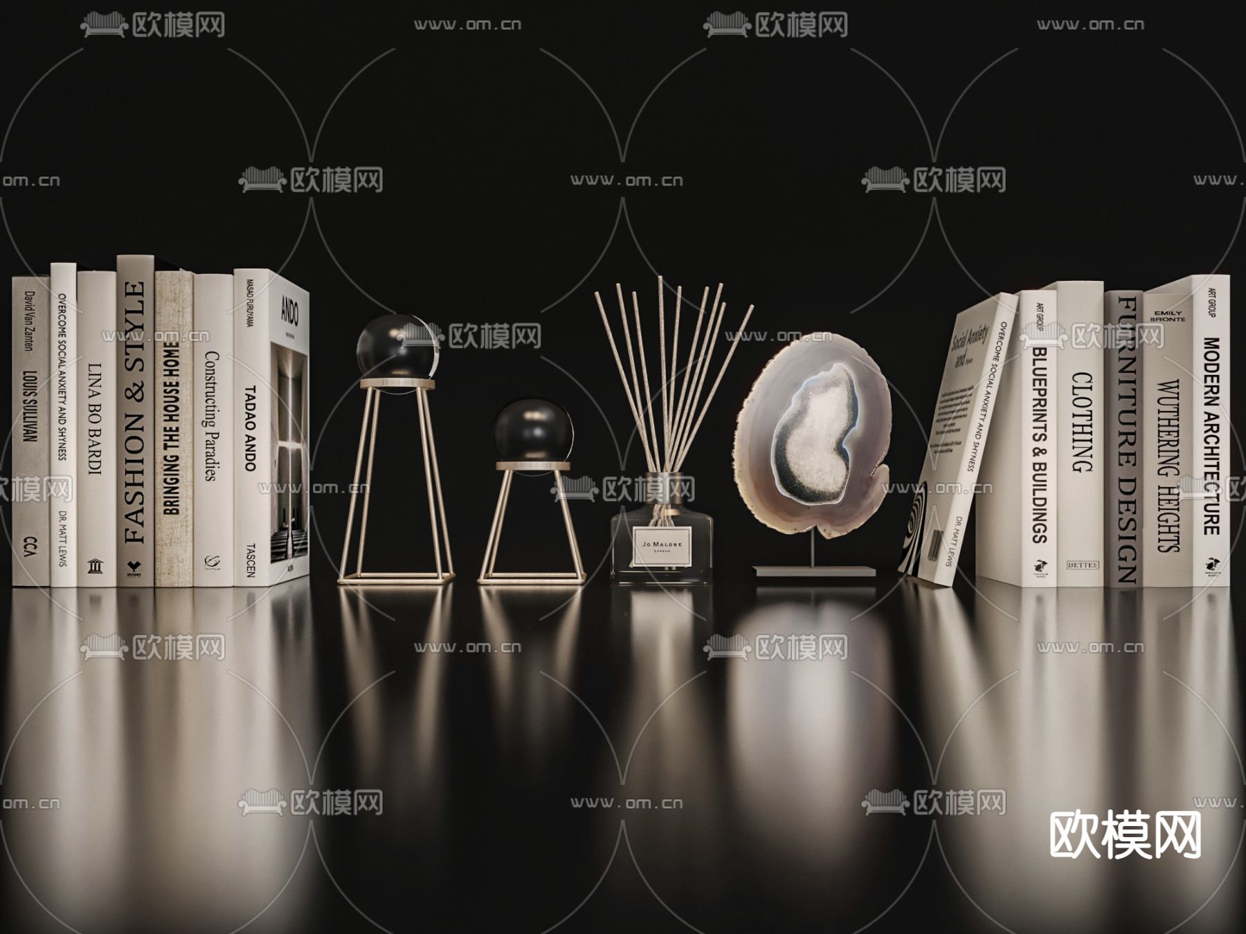 北欧书籍香薰饰品摆件3d模型下载