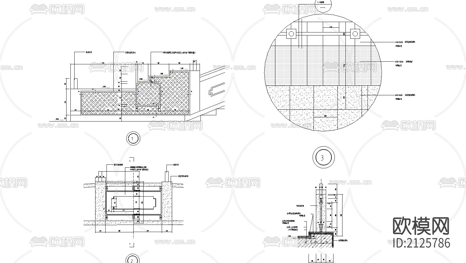 园桥方案石桥节点大样下载（渲染图1）
