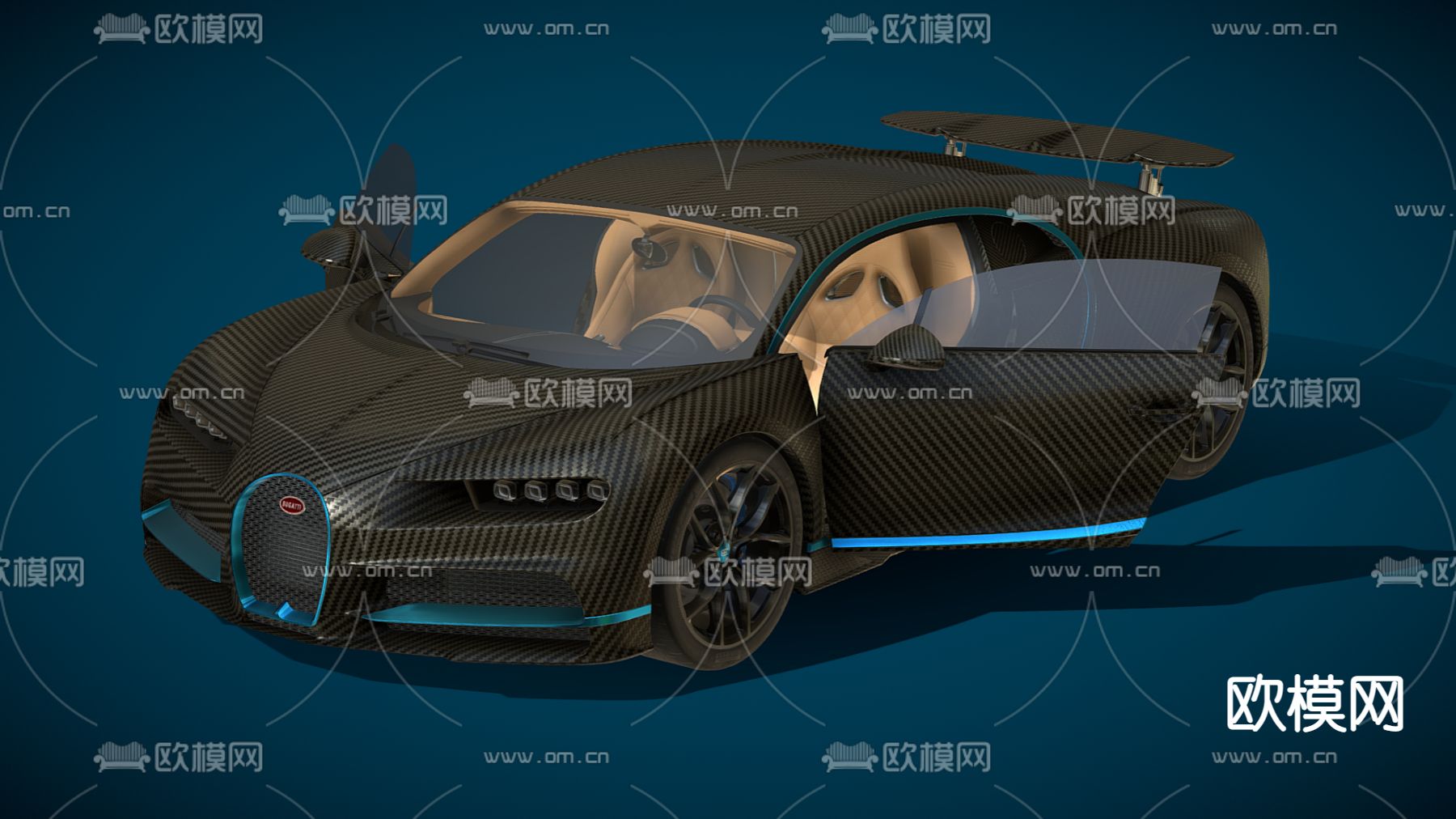 现代跑车3d模型下载（渲染图1）