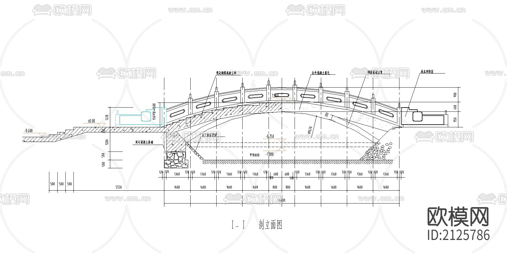 园桥方案石桥节点大样下载（渲染图3）