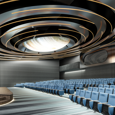  现代报告厅su模型 