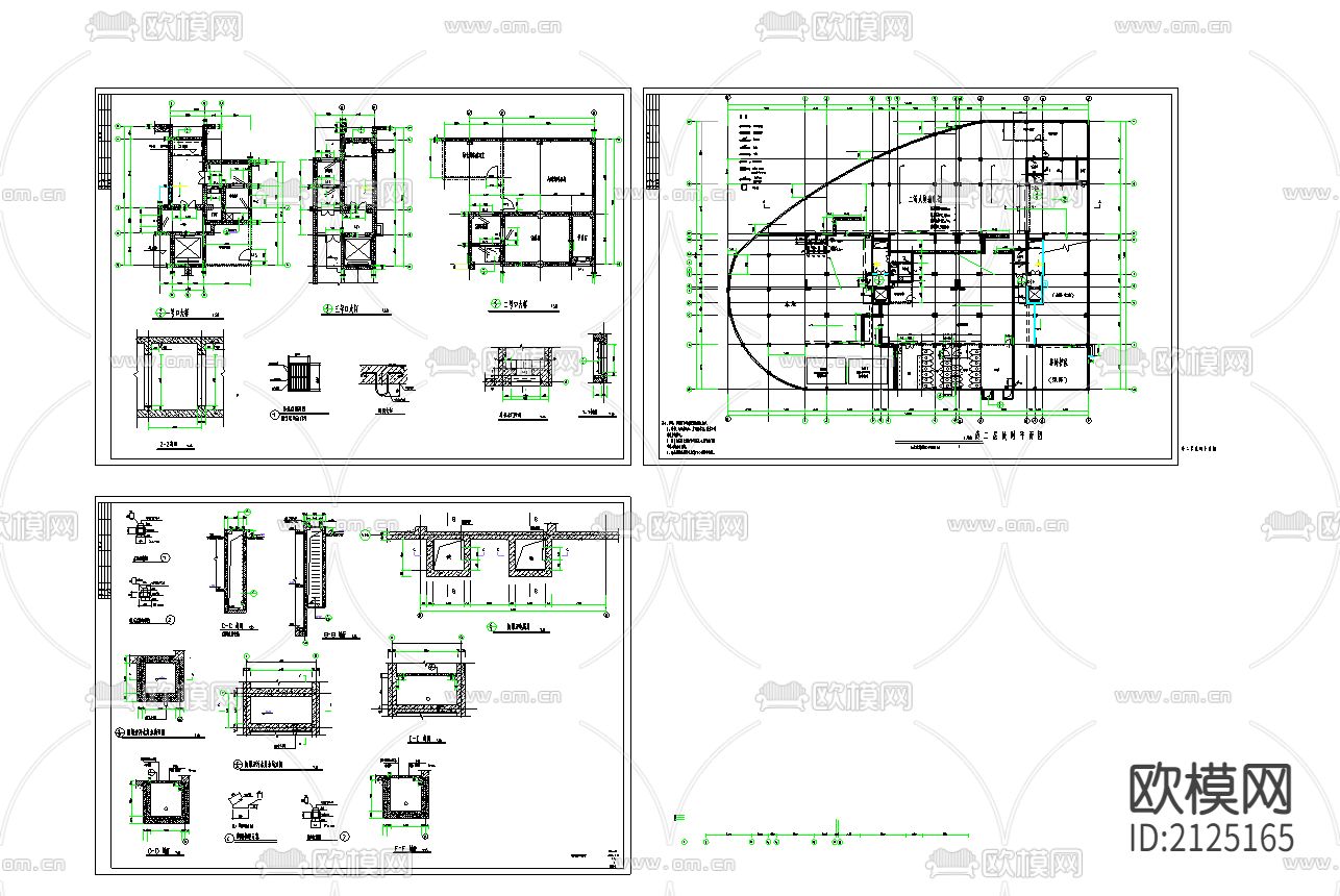 地下室人防建筑cad施工图下载