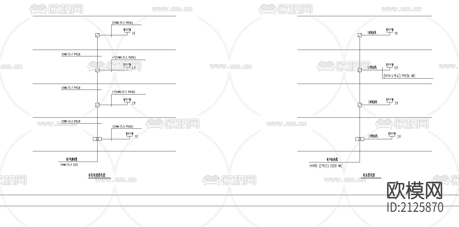 别墅建筑cad施工图下载（渲染图2）