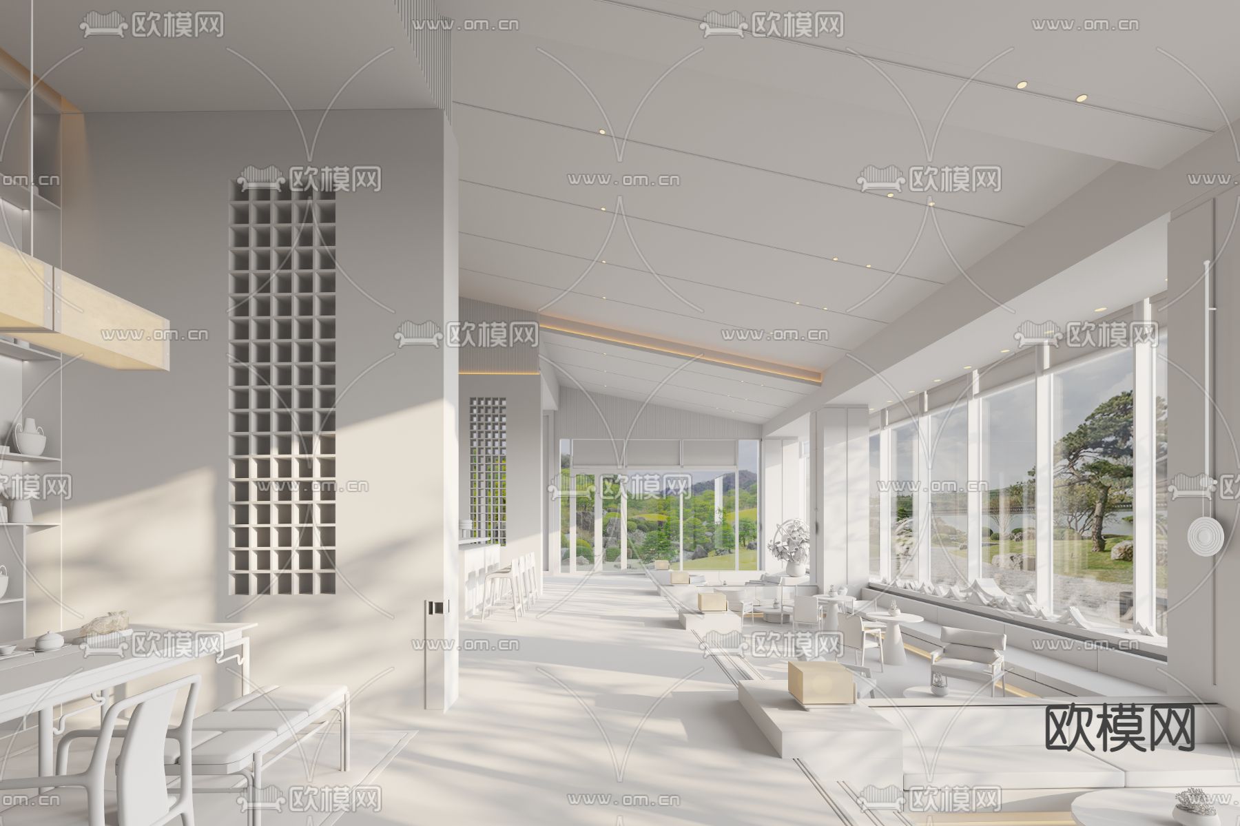 春山秋水设计 东望府售楼处3d模型
