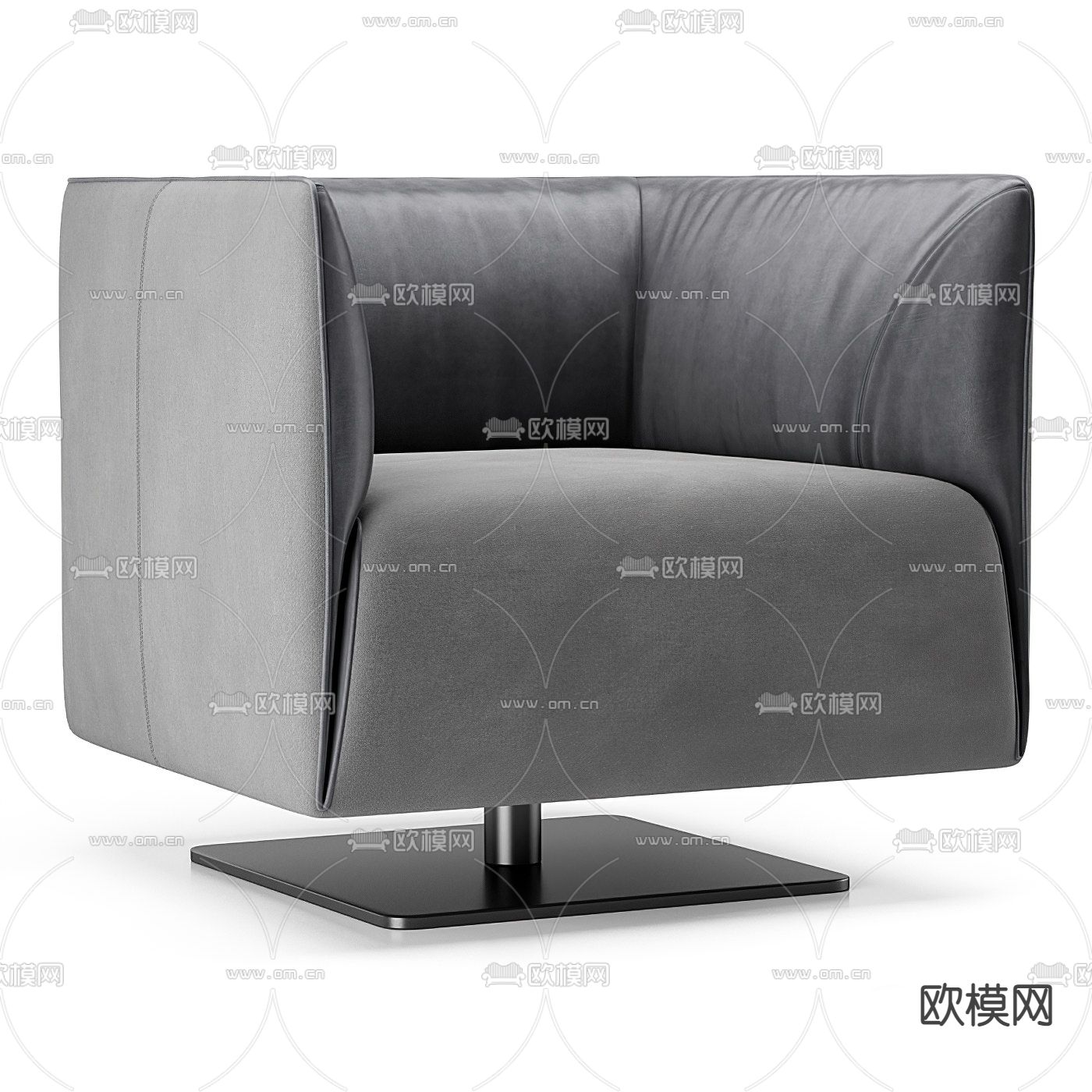 Natuzzi 现代单人沙发3d模型下载（渲染图1）