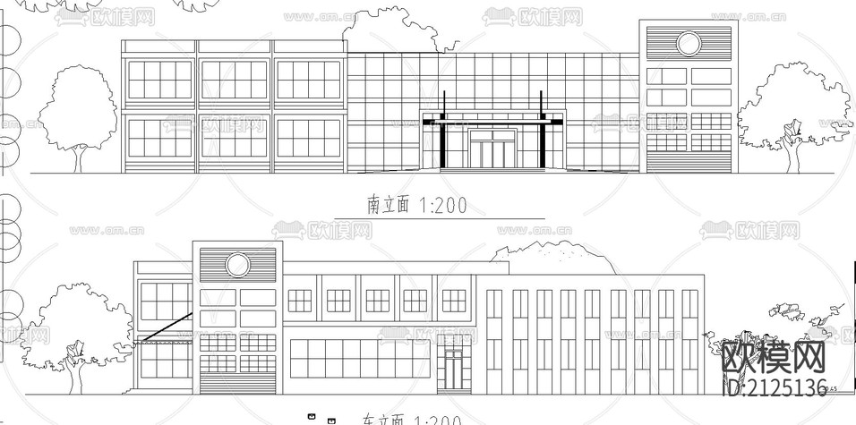 餐館建筑CAD施工圖下載(渲染圖5)