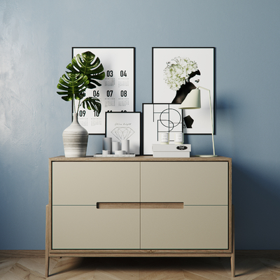 北欧玄关边柜su模型