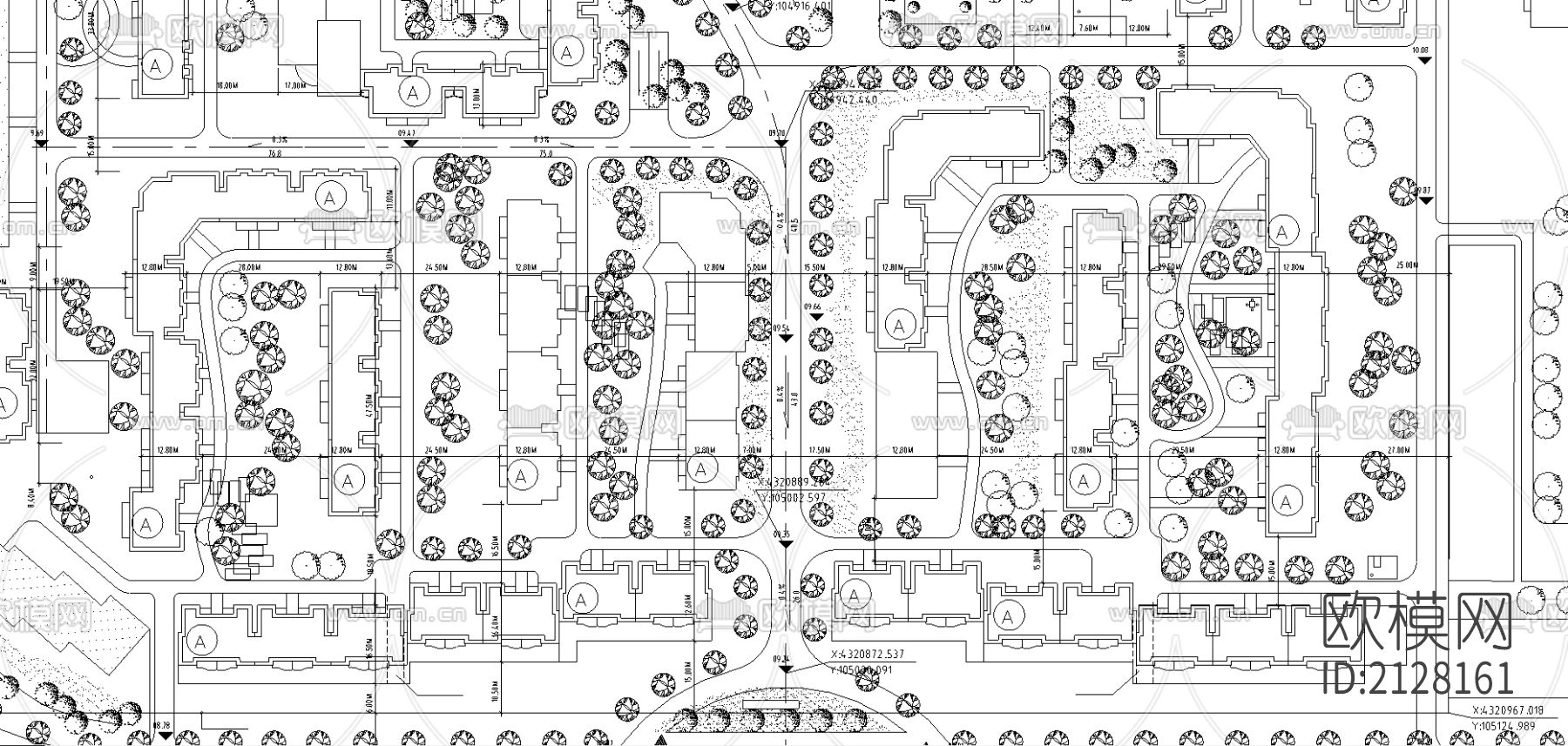 某小区规划图cad施工图下载（渲染图2）