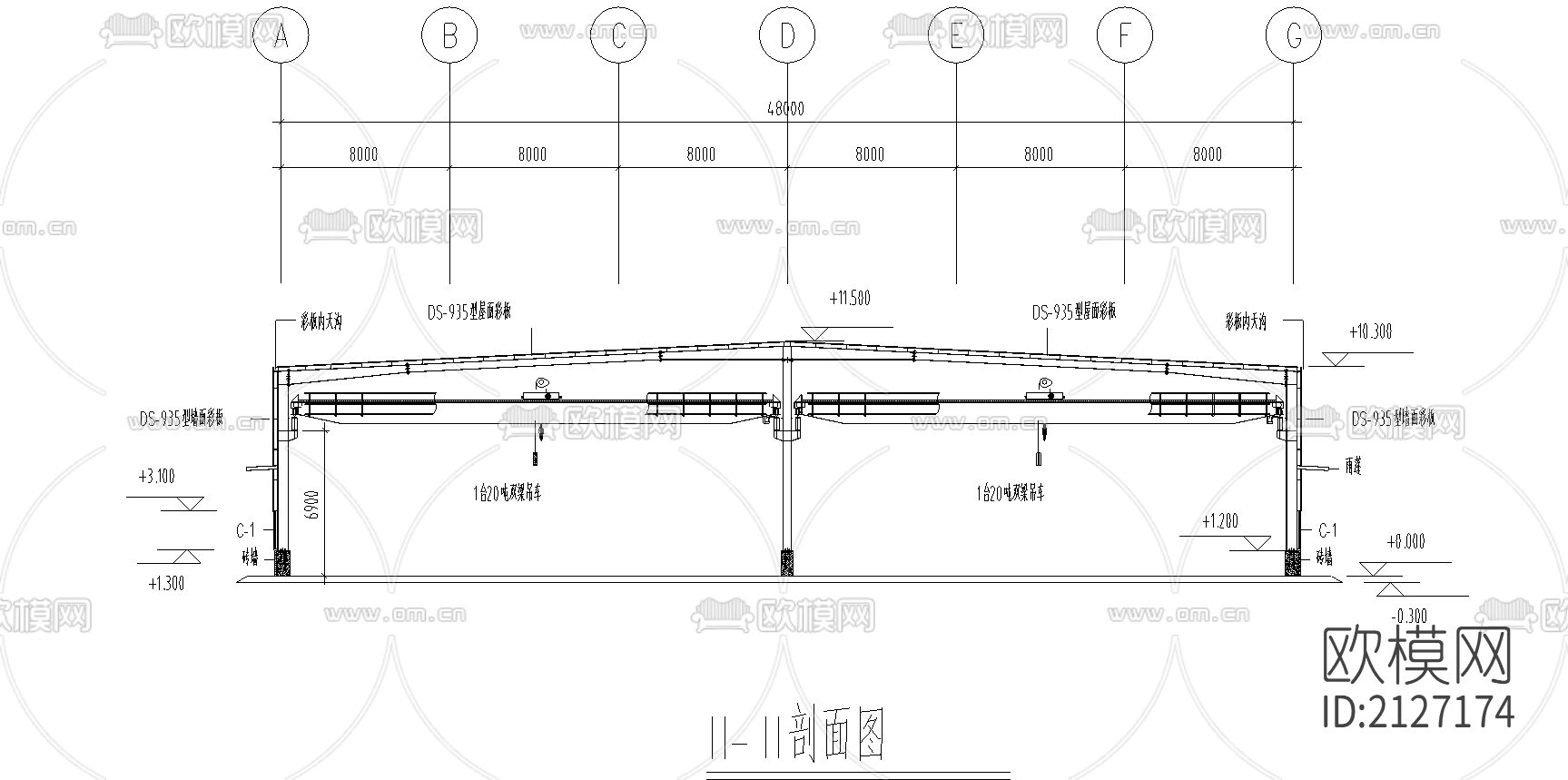 钢结构cad图纸下载（渲染图4）