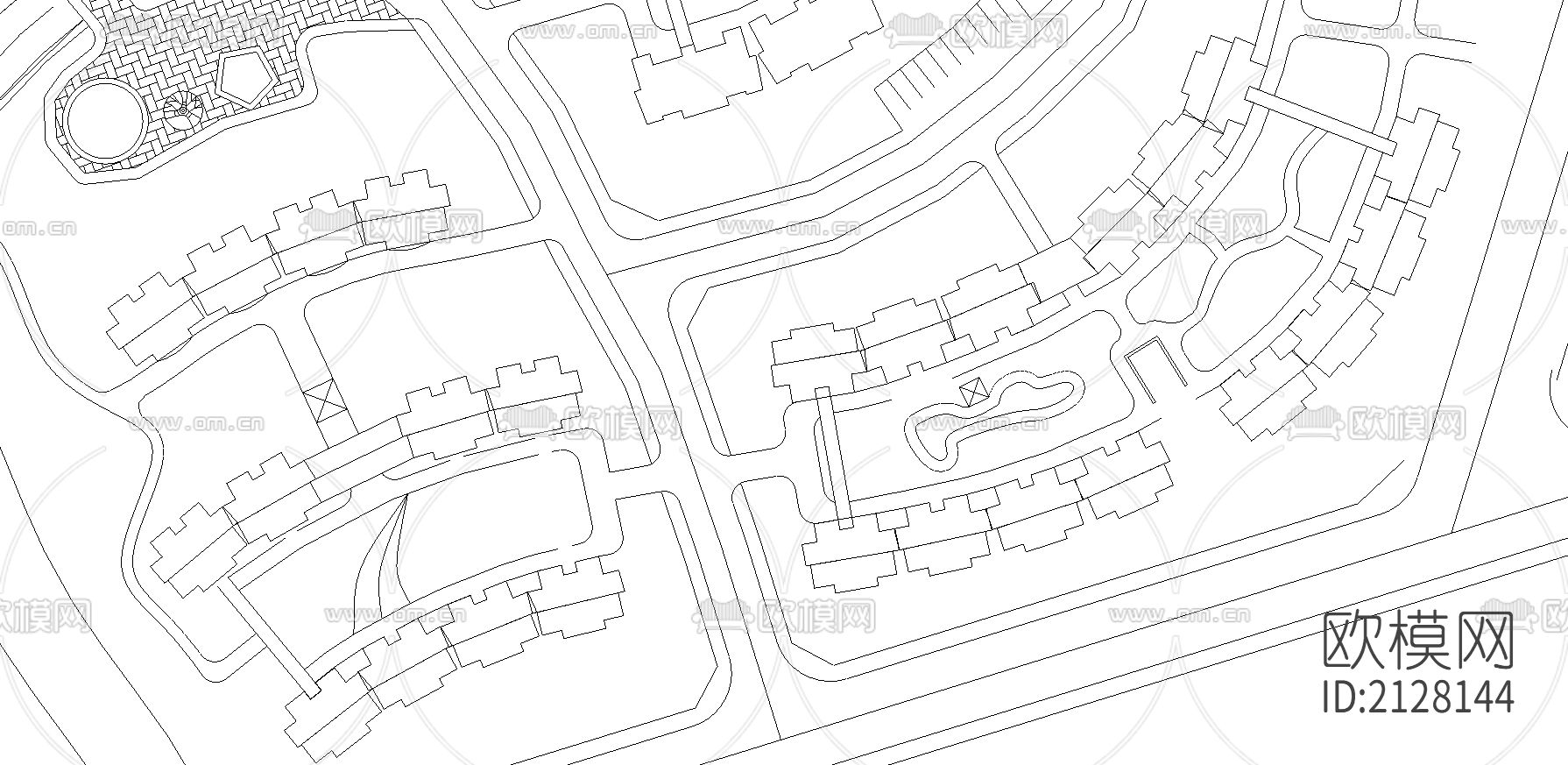 某小区cad施工图下载（渲染图2）