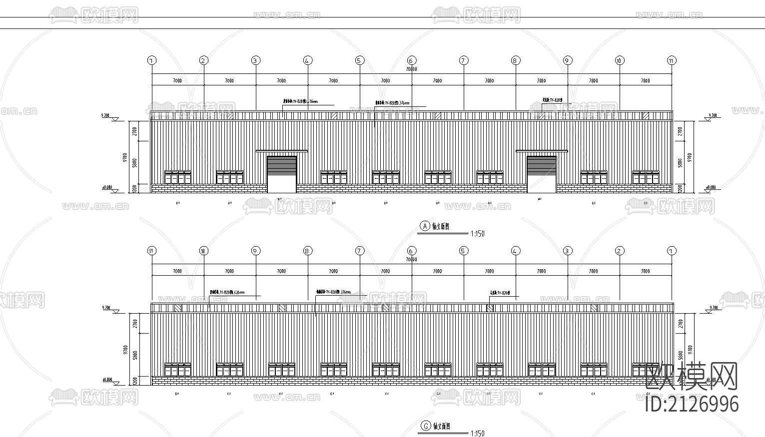 钢结构cad图纸下载（渲染图1）