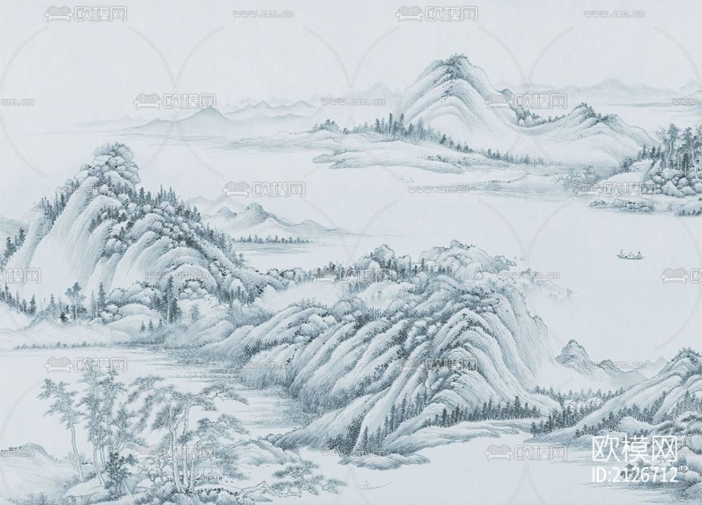 山水古典壁纸下载（渲染图1）