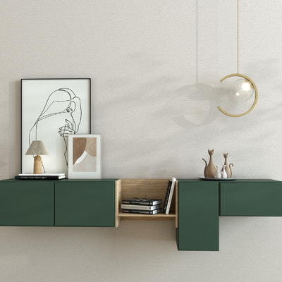  北欧装饰壁柜su模型 