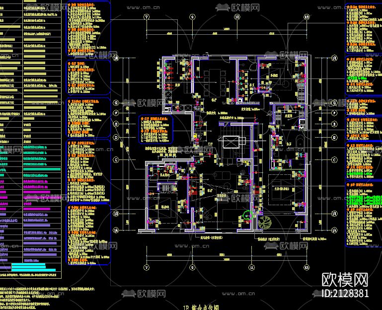 三层别墅cad施工图下载（渲染图1）