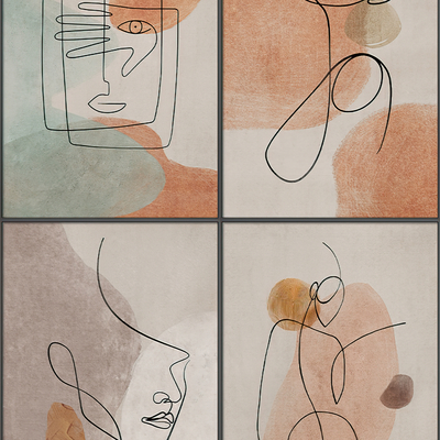  简约线条装饰画 