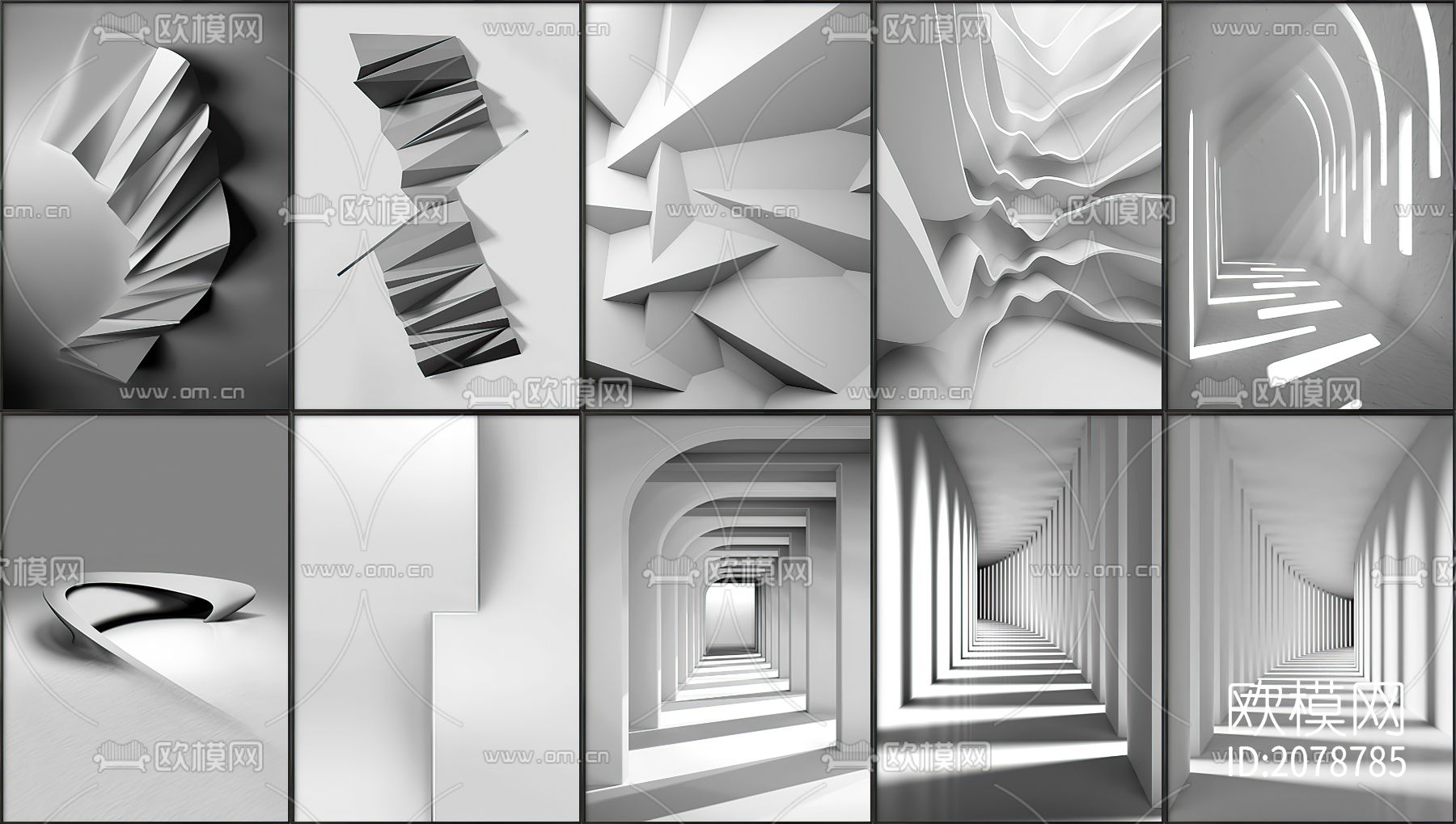 简约黑白装饰画下载