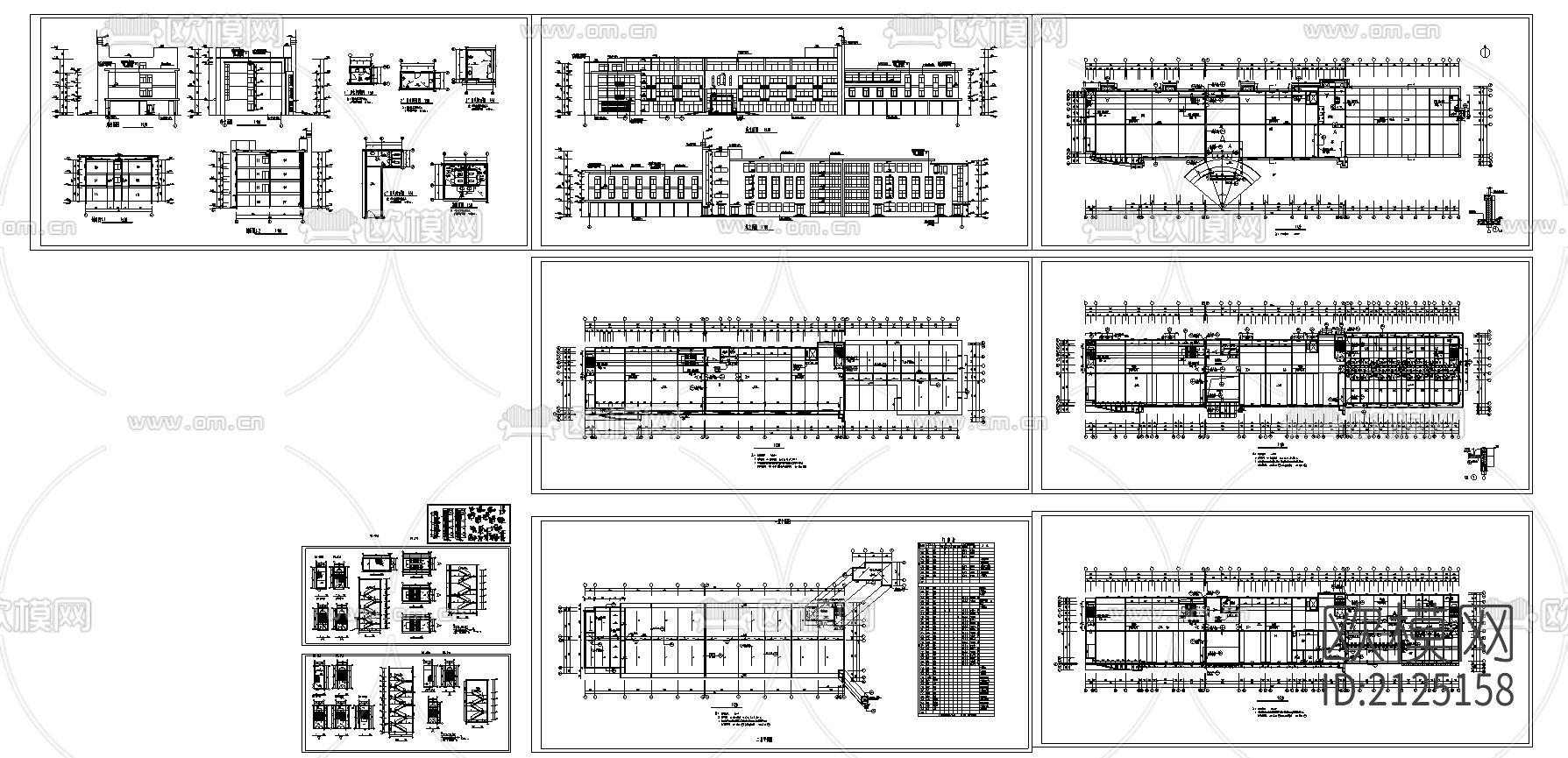 综合楼cad图纸下载（渲染图1）