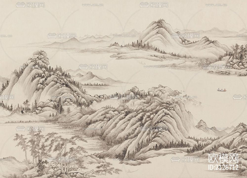 山水古典壁纸下载（渲染图2）