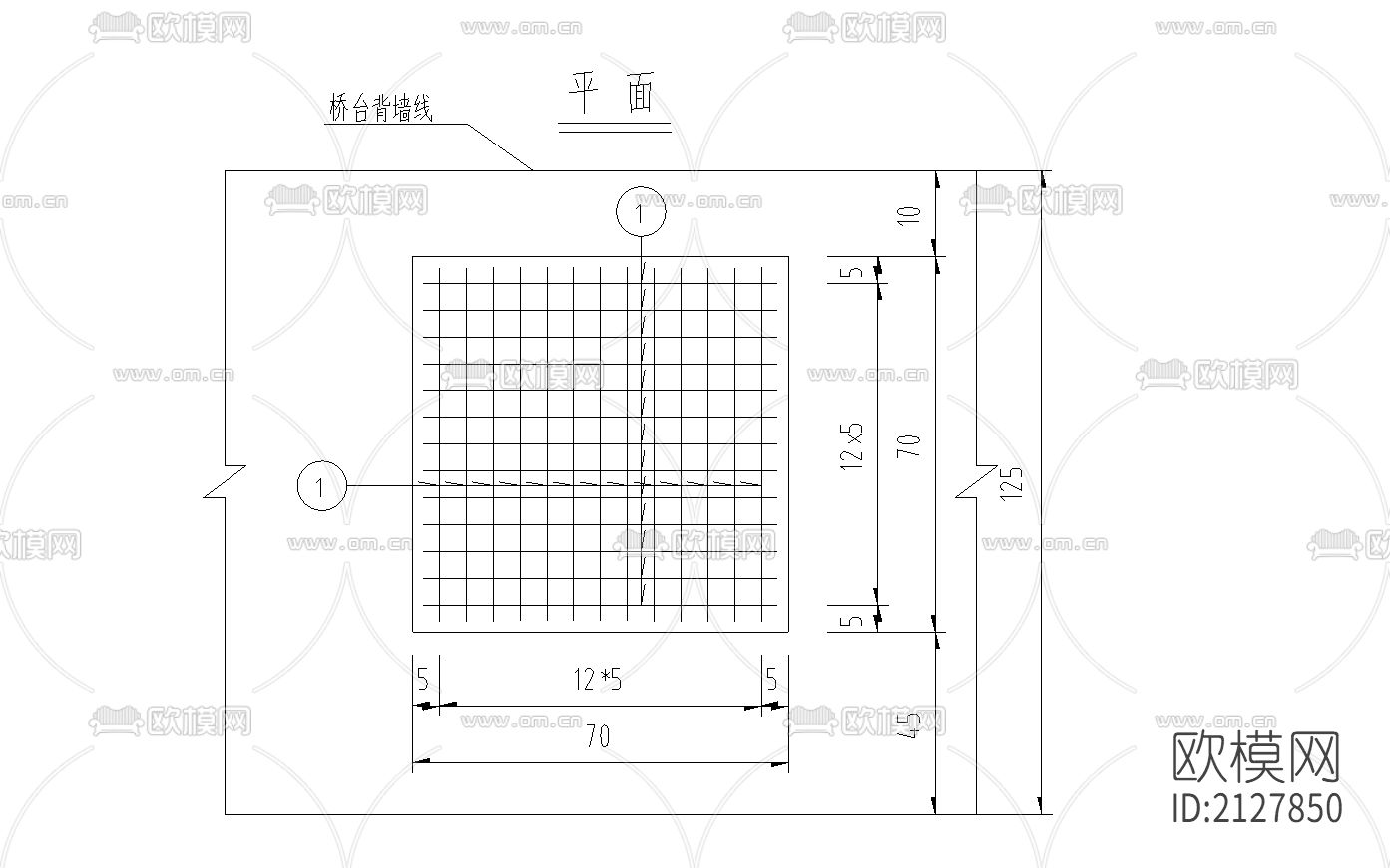 桥台支座垫石节点大样下载（渲染图3）