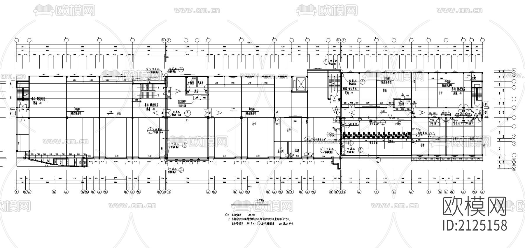 综合楼cad图纸下载（渲染图3）