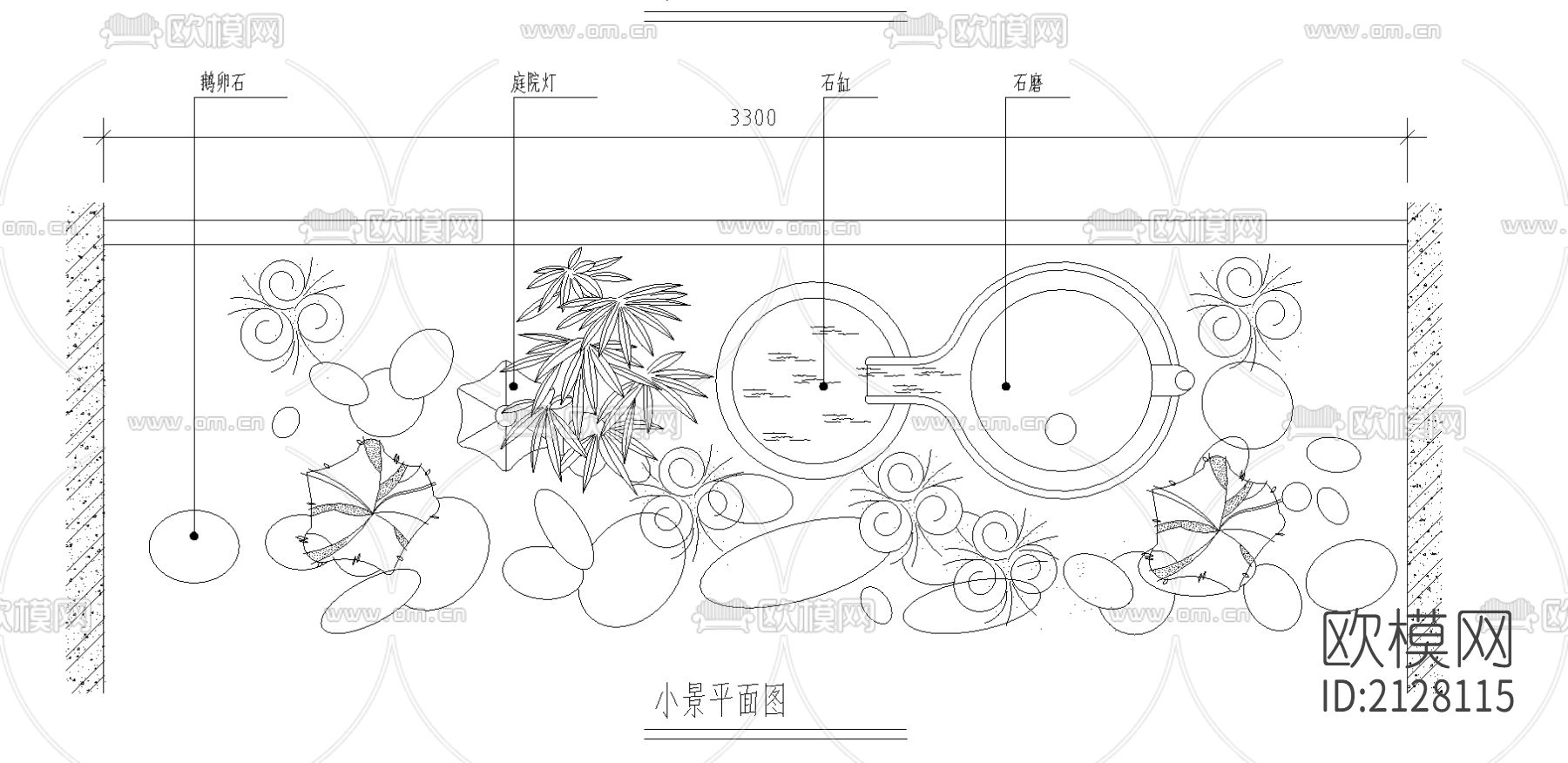 室内小造景cad图库下载（渲染图2）