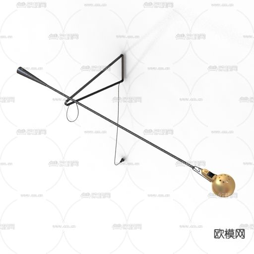 现代简约铁艺玻璃壁灯免费3d模型下载