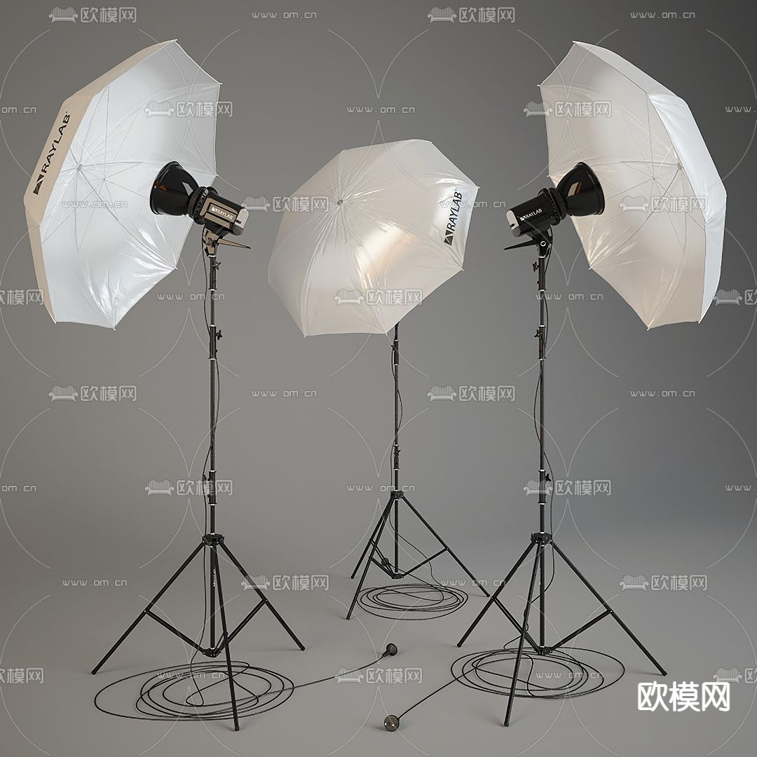 现代摄影灯3d模型下载