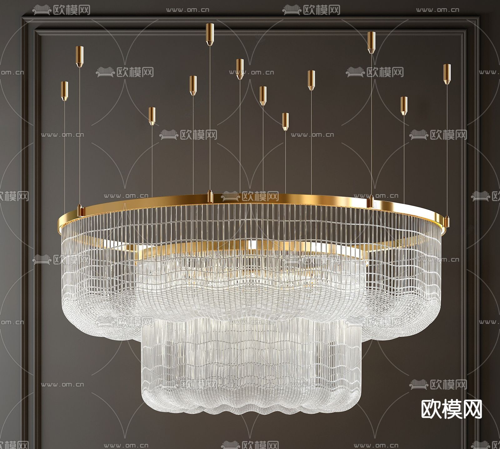 现代水晶吊灯su模型下载_ID11959859_sketchup模型下载-欧模网