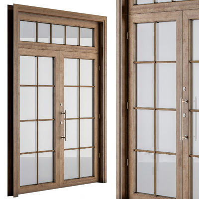 双开门阳台门3d模型