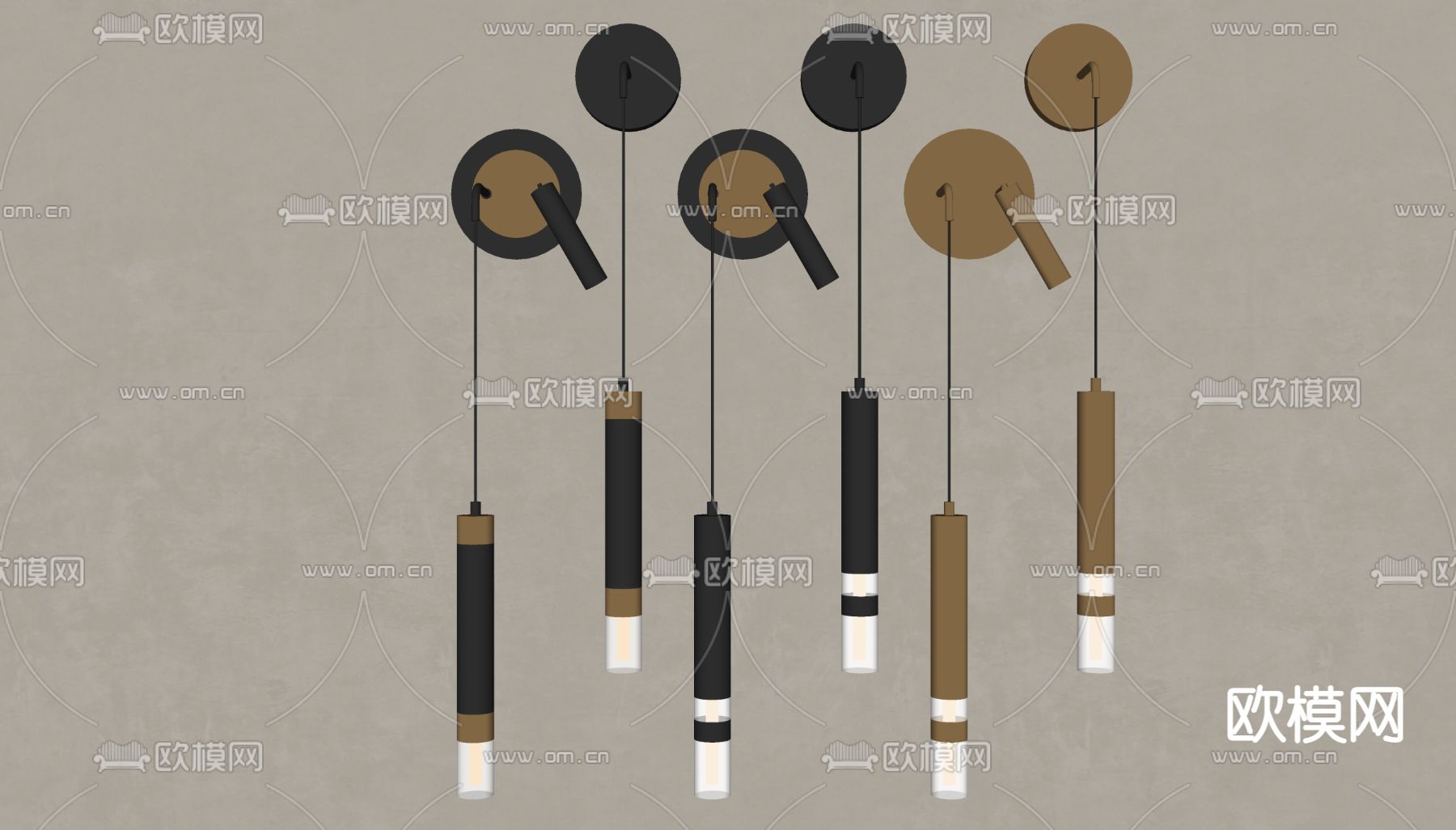 现代轻奢壁灯su模型下载（渲染图2）