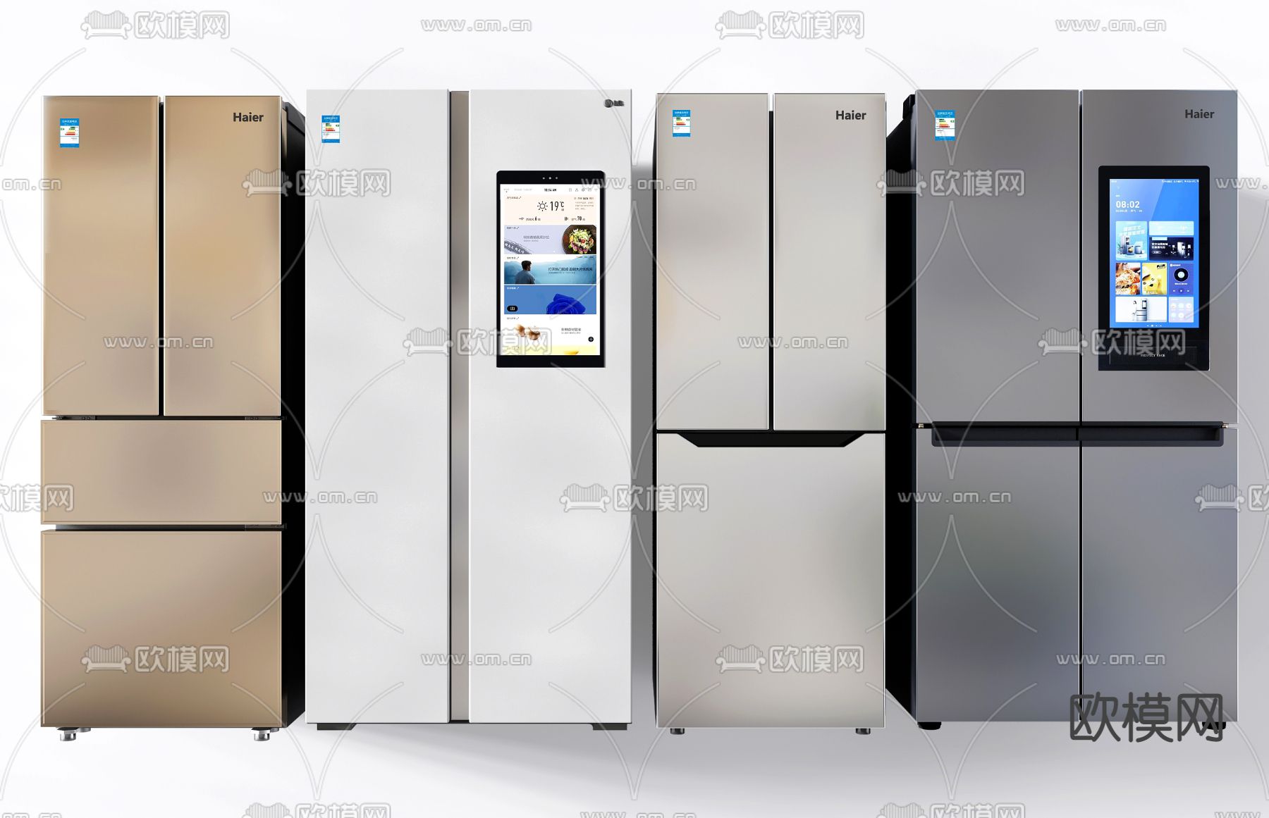 智能冰箱3d模型下载