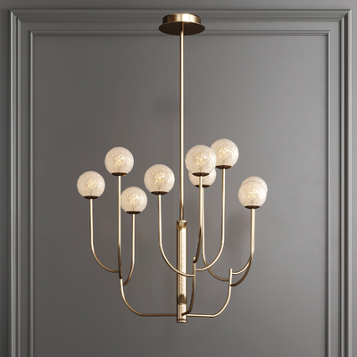 现代轻奢多头吊灯su模型