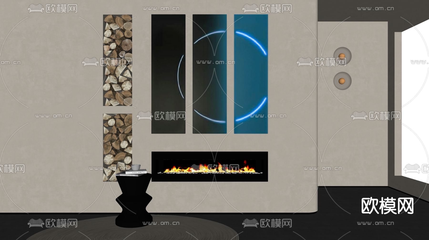 现代装饰画挂画su模型