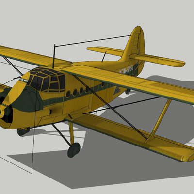  现代飞机su模型 