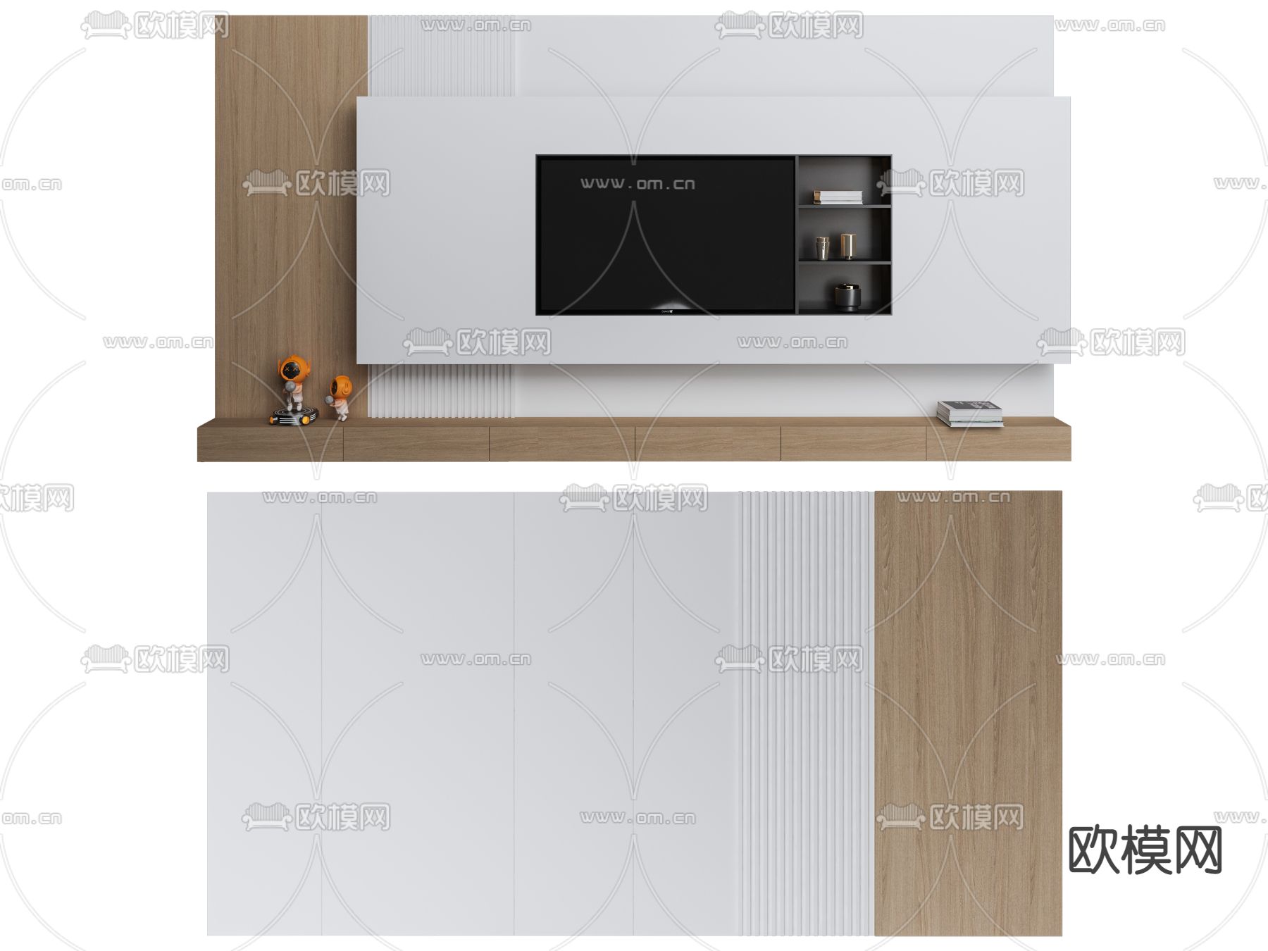 现代电视背景墙沙发背景墙3d模型