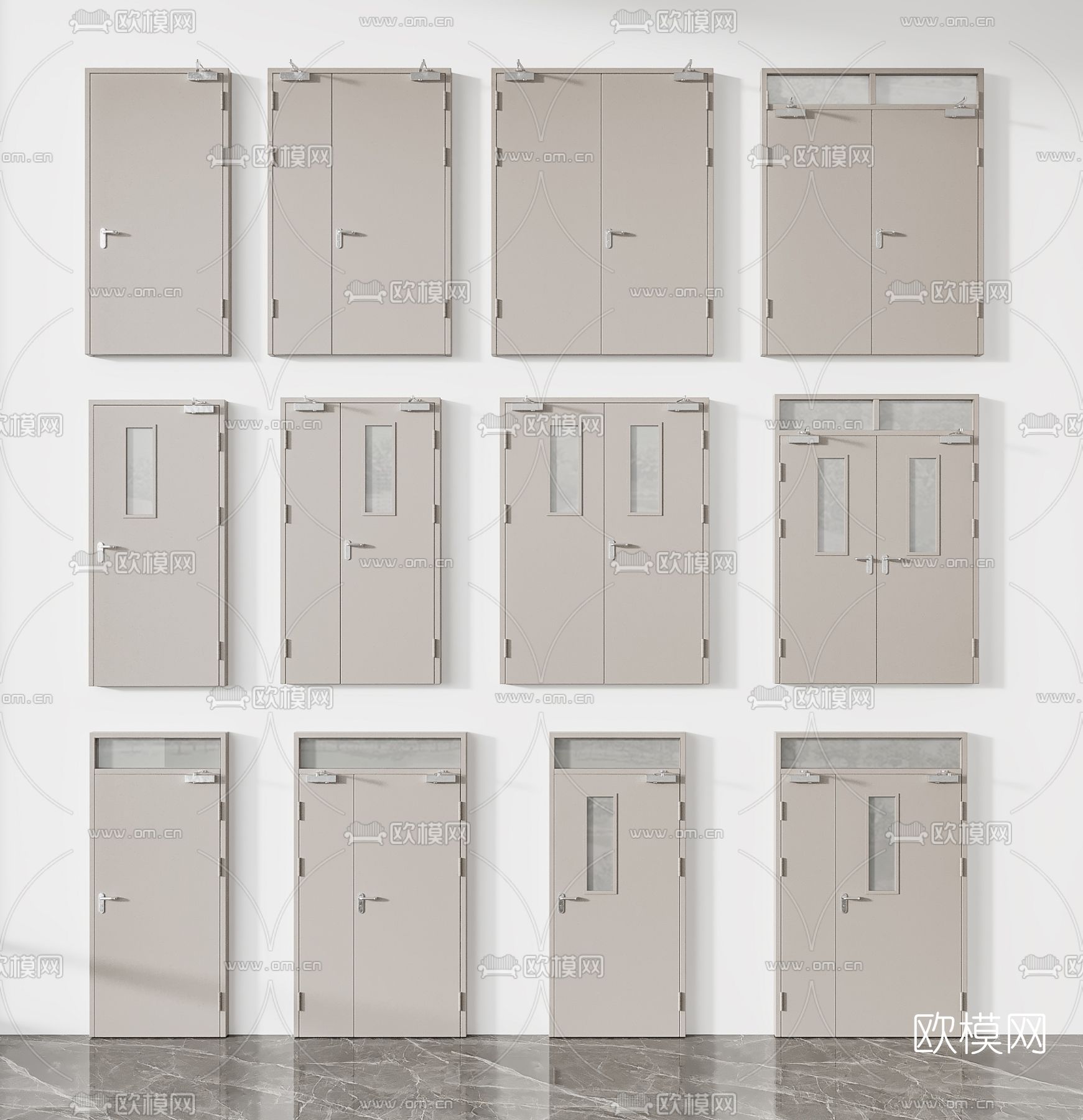 消防门防火门3d模型下载