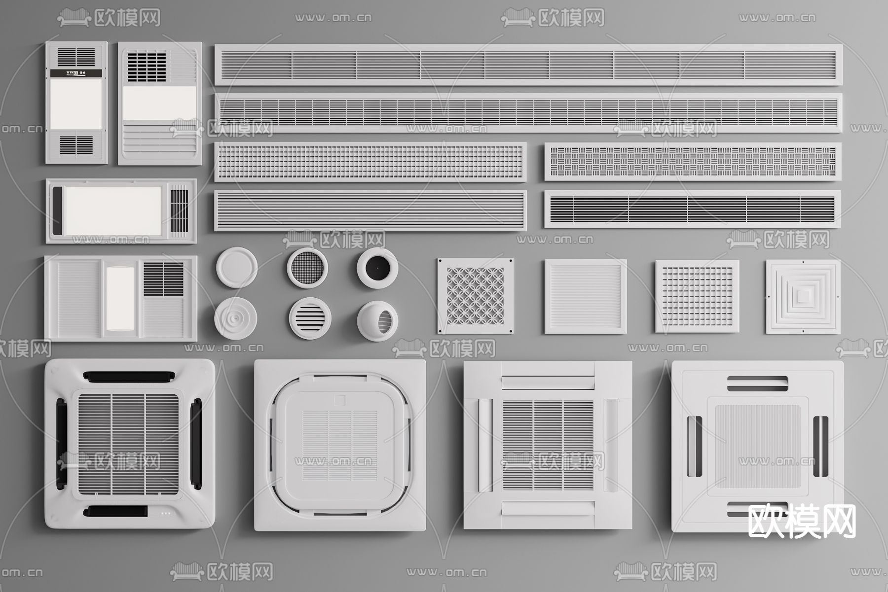 中央空调出风口浴霸3d模型下载