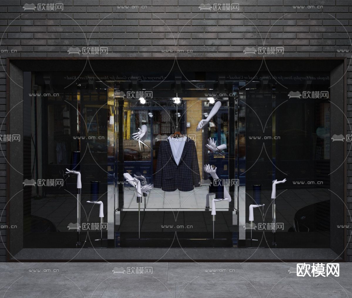 现代商业橱窗免费3d模型下载