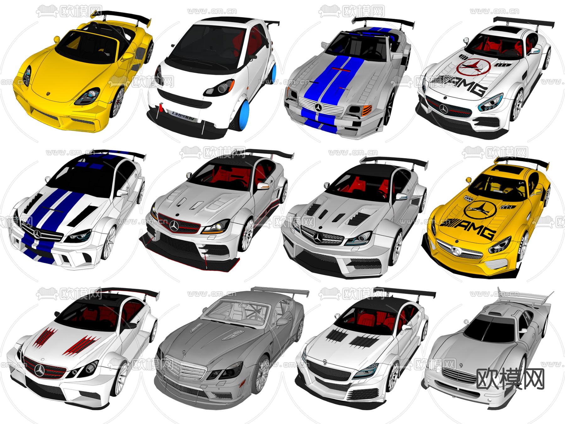 现代汽车跑车su模型下载