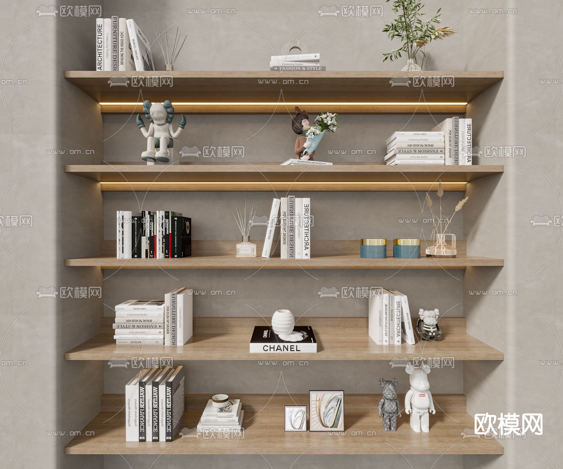 现代书籍潮玩饰品摆件3d模型下载