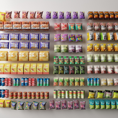  现代零食薯片su模型 