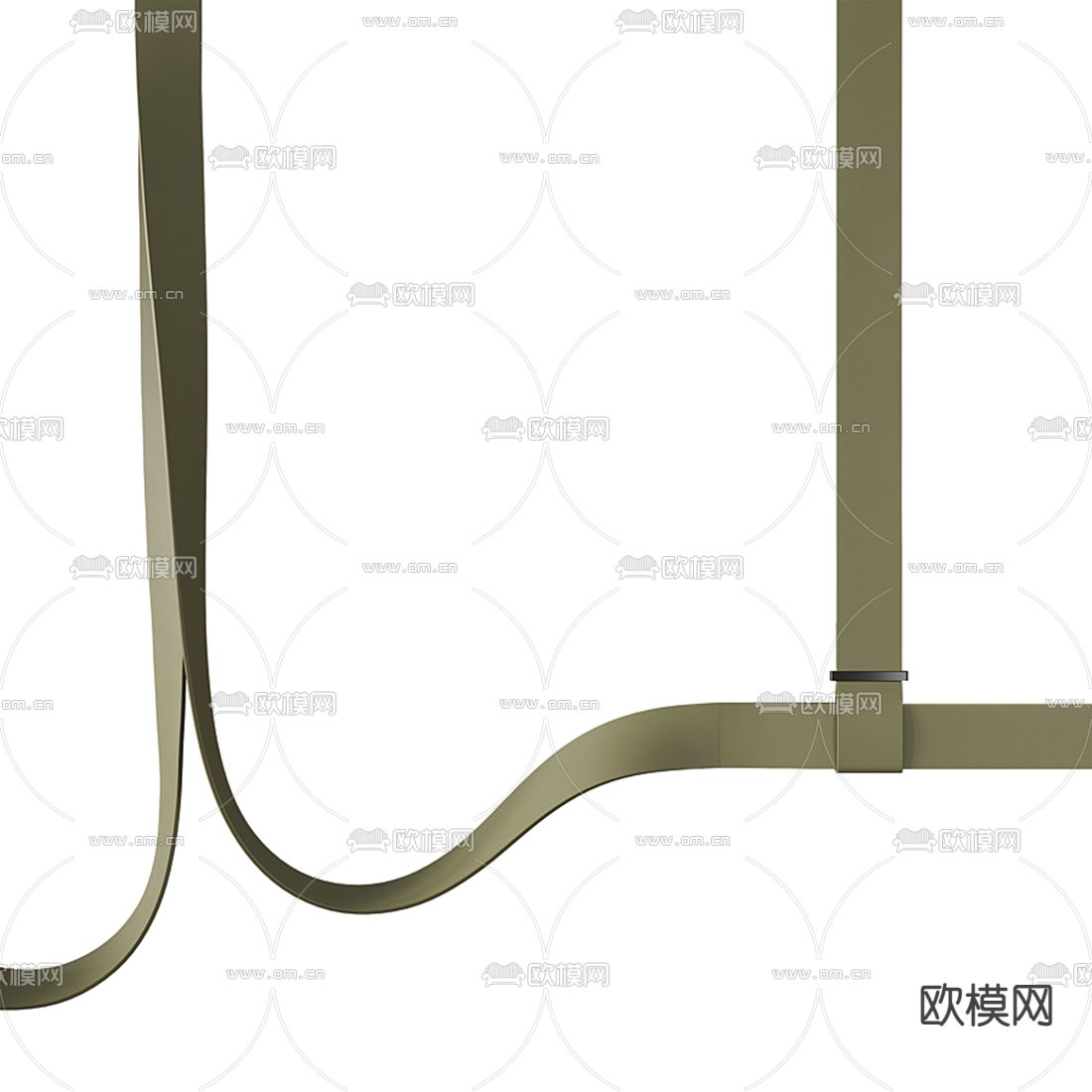 现代办公吊灯3d模型下载（渲染图2）