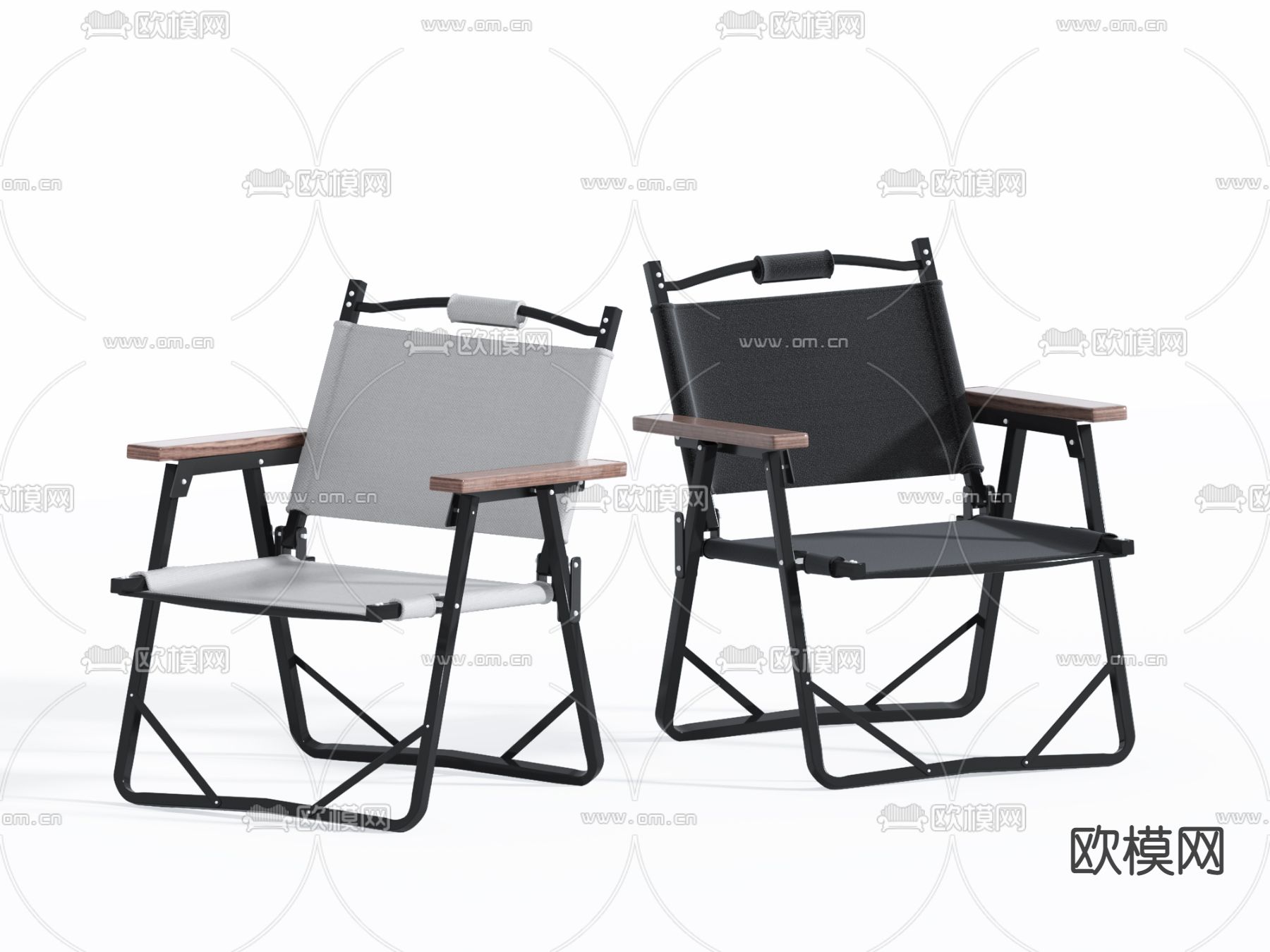 现代户外折叠休闲椅3d模型下载