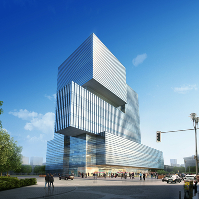 办公楼建筑外观3d模型