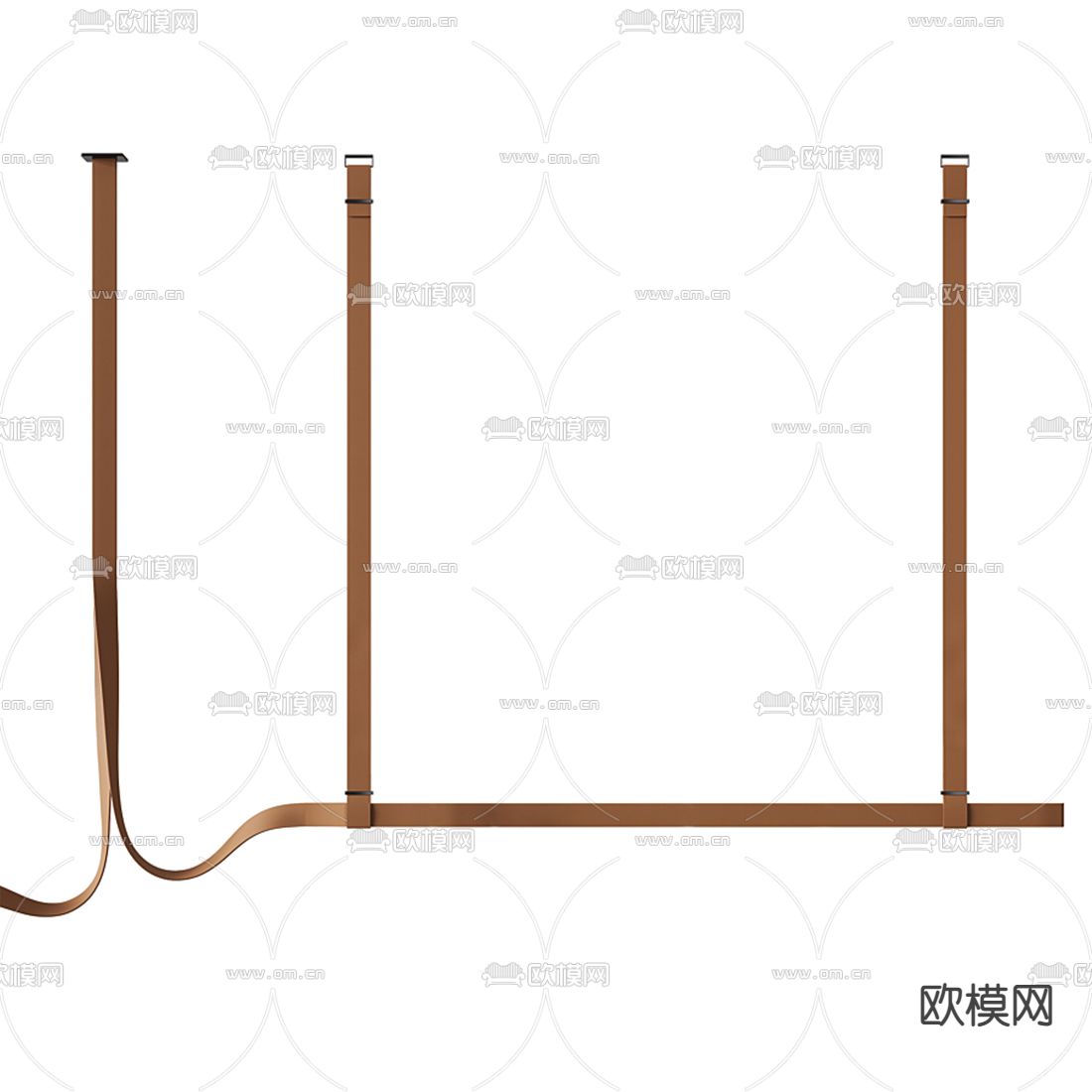 现代办公吊灯3d模型下载（渲染图3）