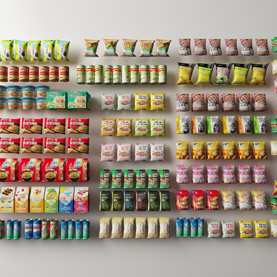  现代零食薯片su模型 