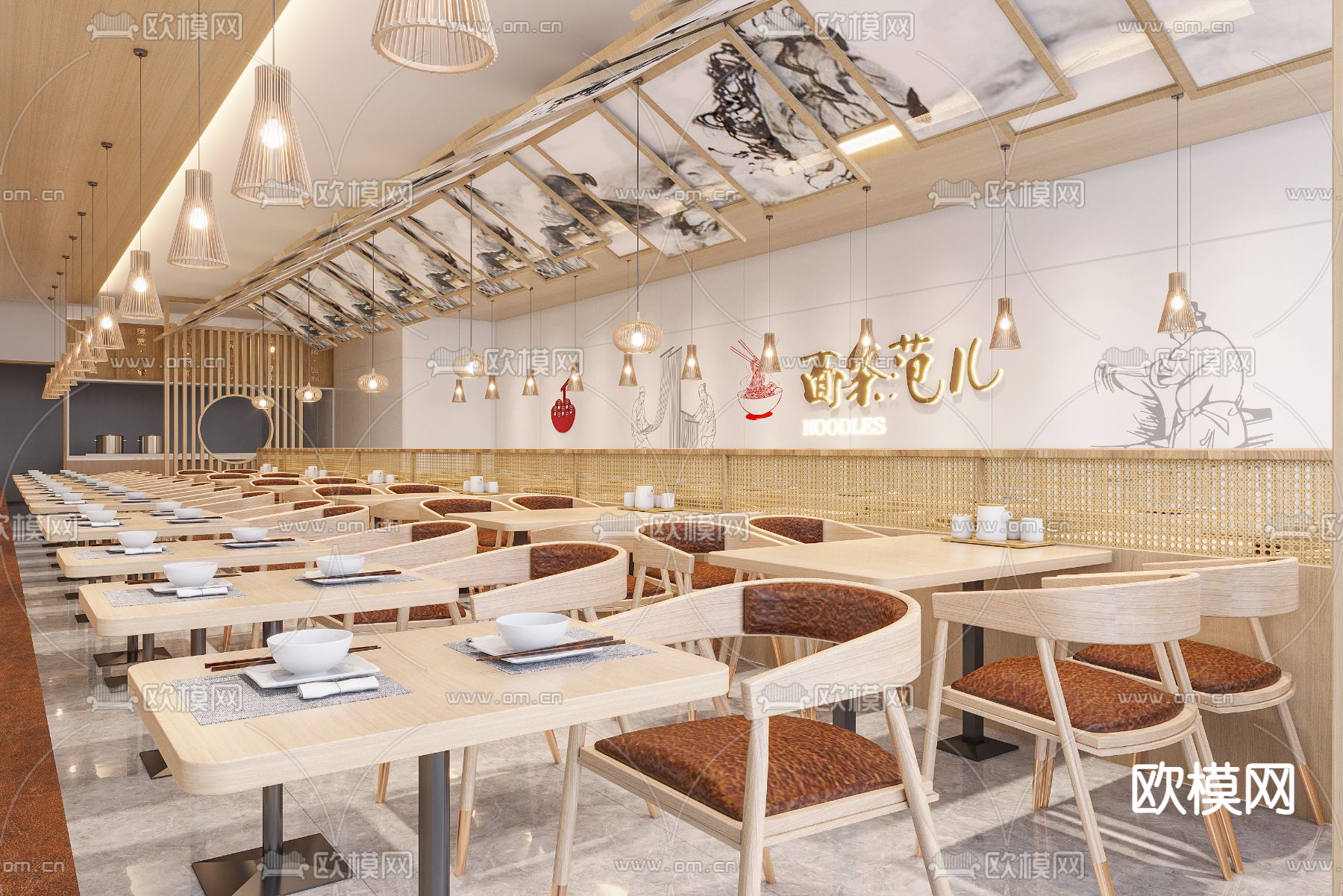 日式拉面馆3d模型下载（渲染图1）